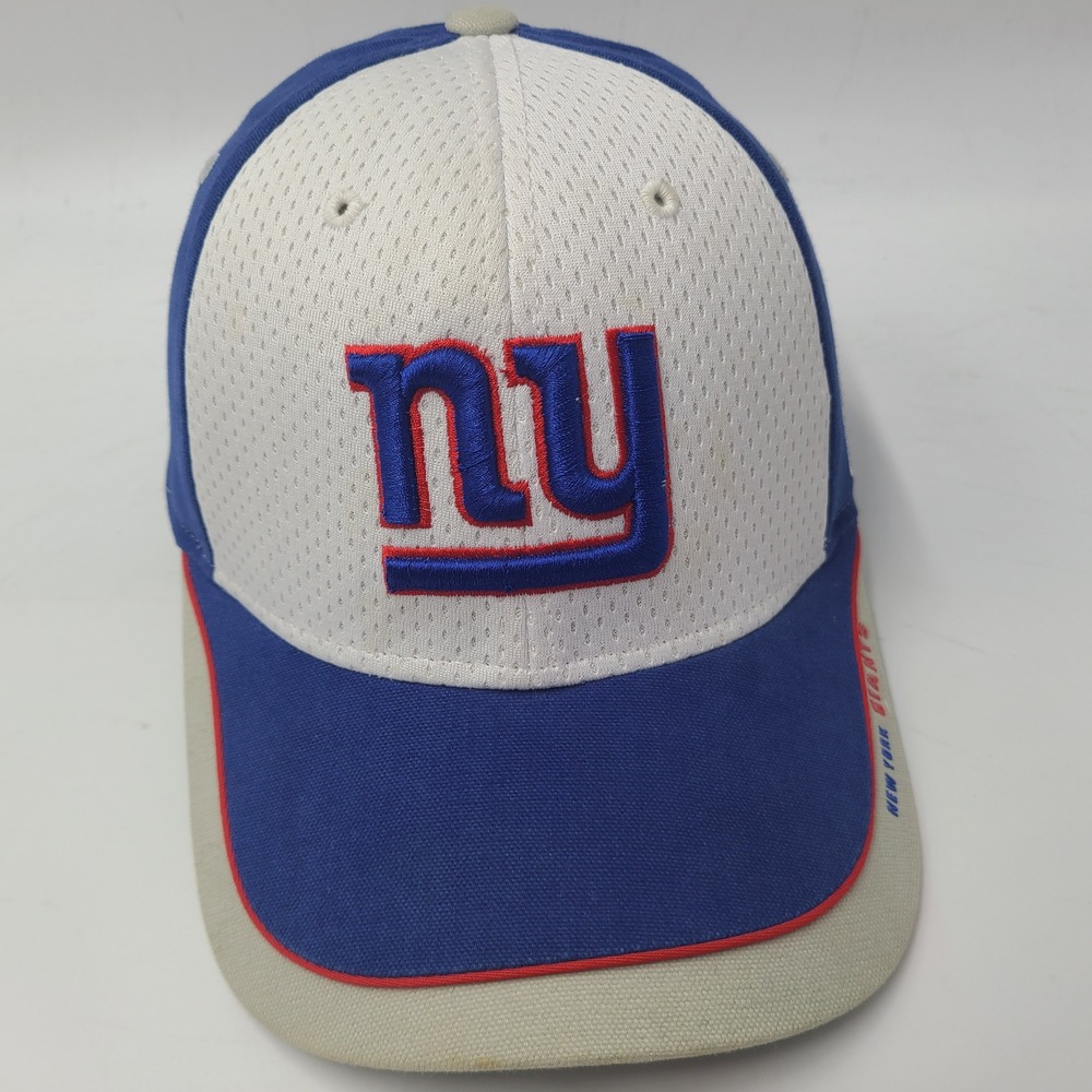 New York Giants Hat Adjustable Reebok White Blue Gray Red NFL Football Logo Men